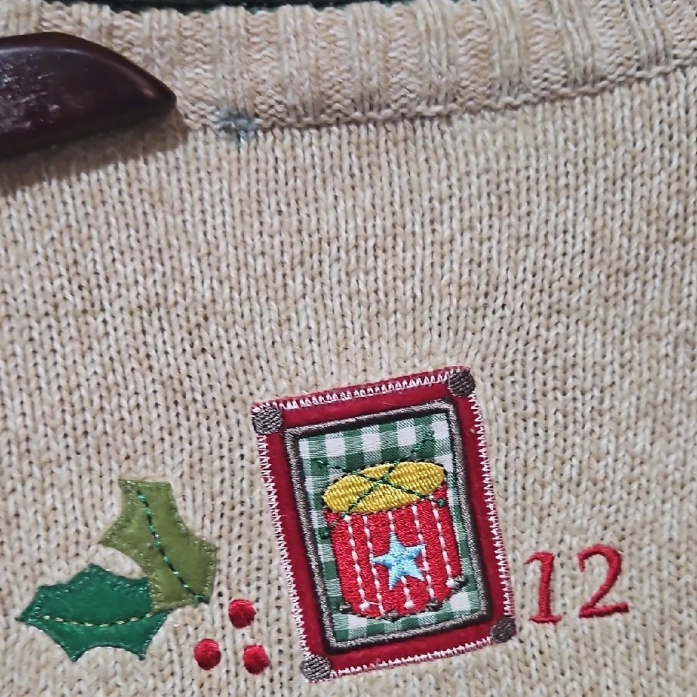 Vintage Christopher & Banks “12 Days of Christmas” Holiday Sweater Large
